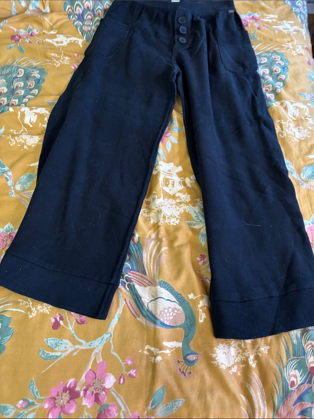 Sonia Rykiel Black Wide-Leg Knit Jogger Pants